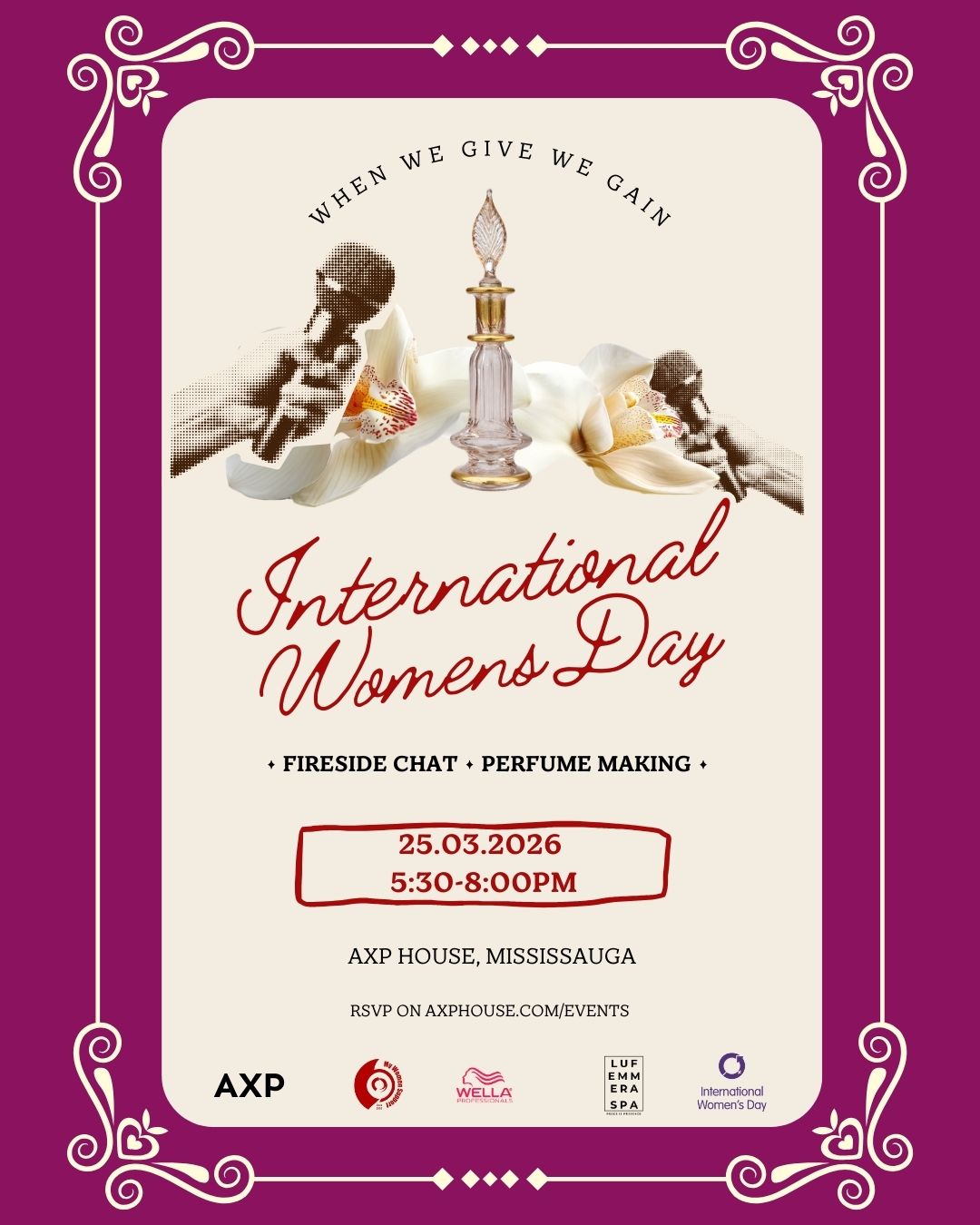 AXP Event Entry Pass - International Women’s Day: Fireside Chat & Perfume Making