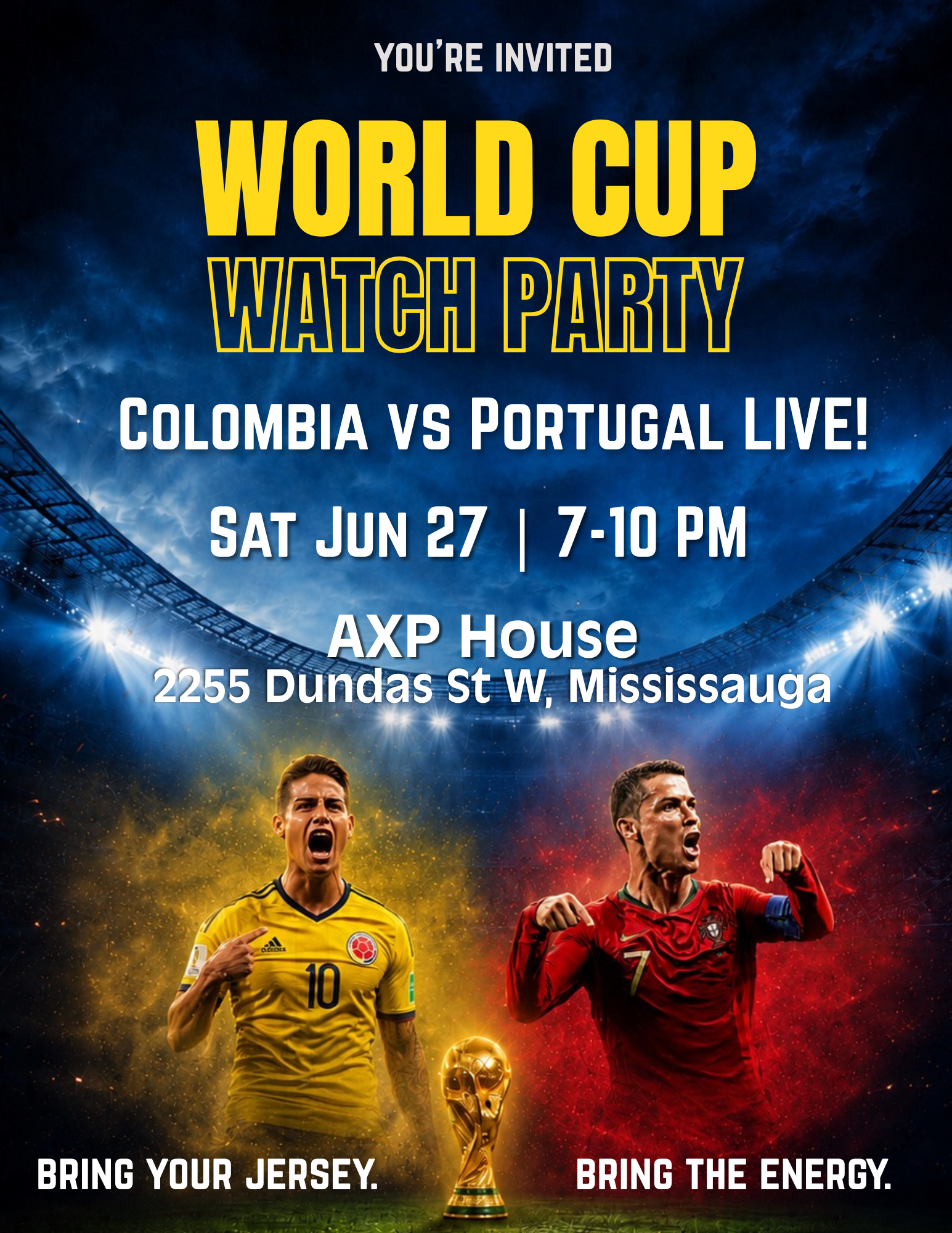 AXP Event Entry Pass - World Cup Watch Party: Colombia vs Portugal